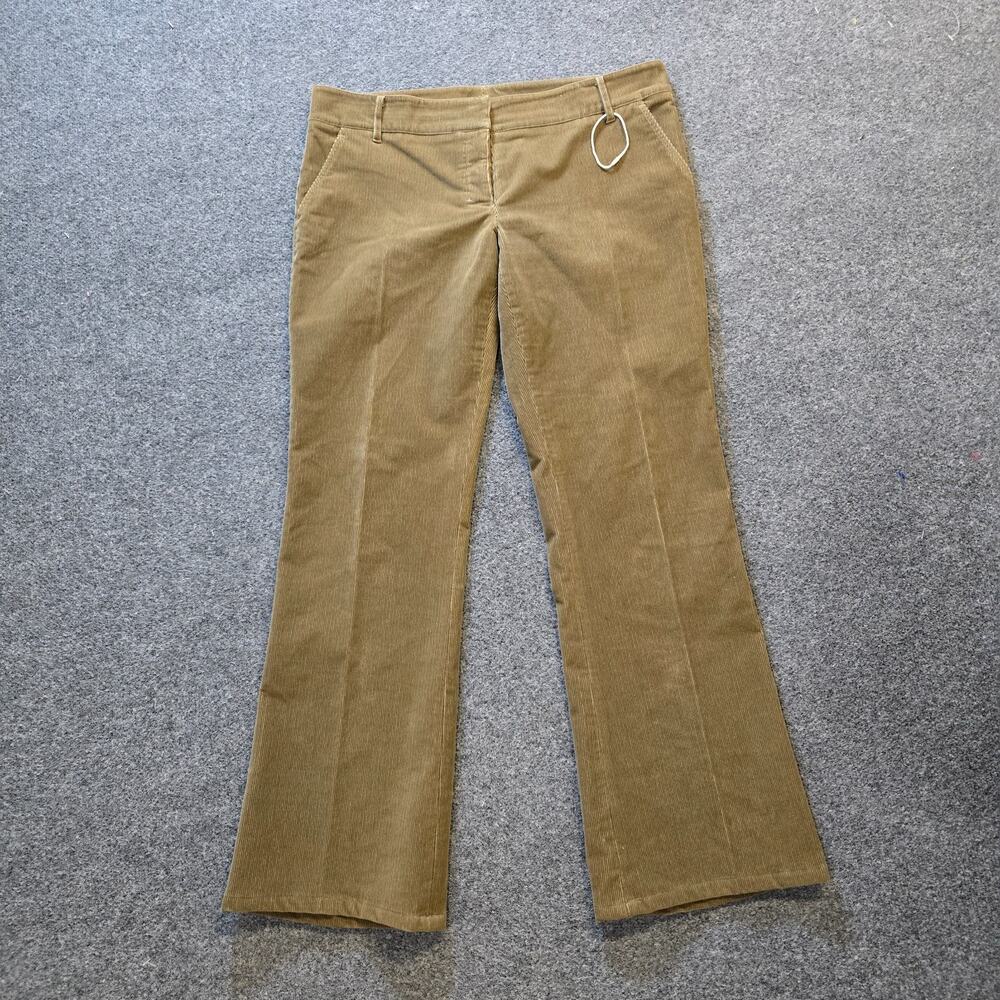 Prada Pants Womens Size 48 Brown Corduroy Bootcut Buttonfly Italy Luxury Casual